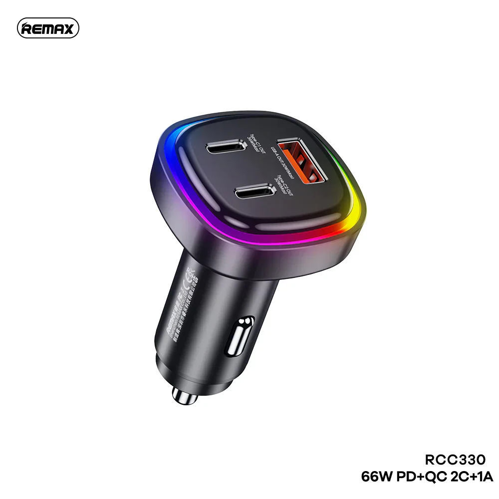 Remax RCC330 Earl Series 66W PD+QC Fast Car Charger Remax RCC330 Earl Series 66W PD+QC Fast Car Charger
